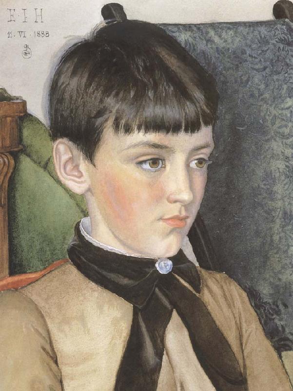 Joseph E.Southall Portrait of Isabella Harlock oil painting image